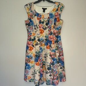 Floral fit and flare